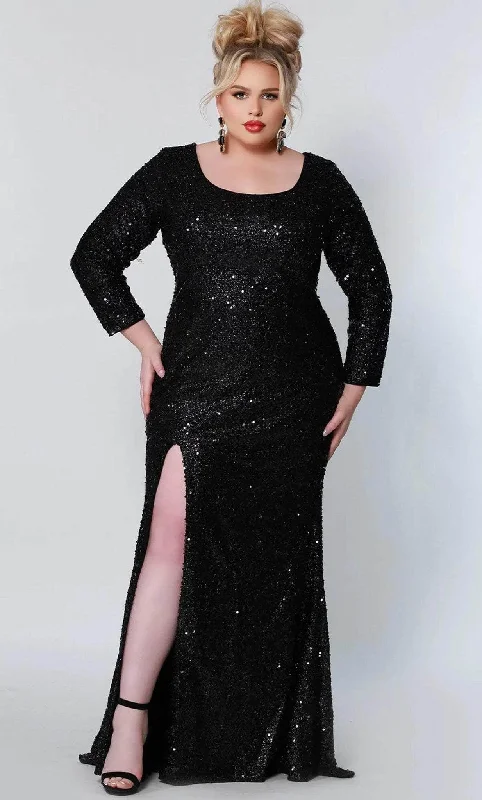 Elegant Classic Sydney's Closet - SC7320 Scoop Sequin Evening Dress