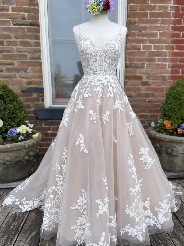 Renaissance Style Champagne v neck tulle lace long prom dress lace tulle formal dress,DS2002 Renaissance Style Champagne v neck tulle lace long prom dress lace tulle formal dress,DS2002