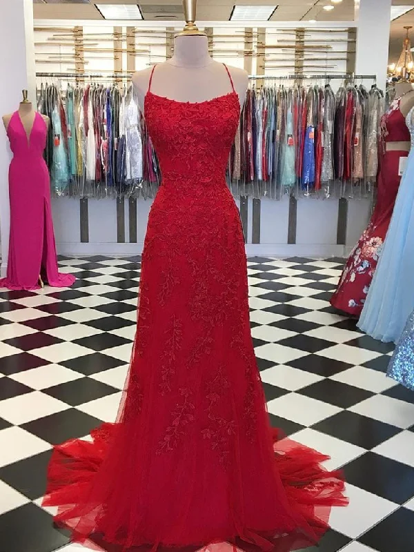 Sweet And Cute Style Red Backless Mermaid Lace Prom Dresses, Red Backless Lace Formal Graduation Evening Dresses,DS1793 Sweet And Cute Style Red Backless Mermaid Lace Prom Dresses, Red Backless Lace Formal Graduation Evening Dresses,DS1793