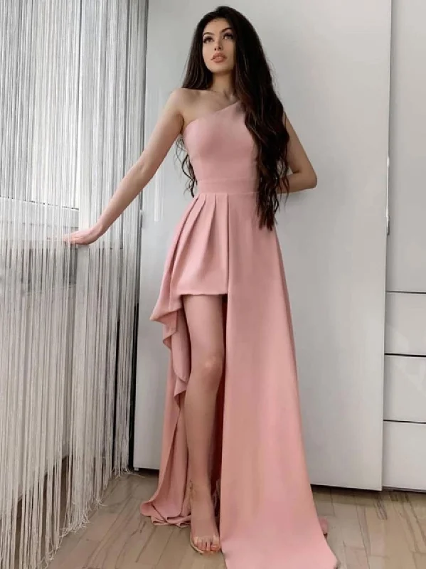 Street Graffiti Design Simple pink one shoulder long prom dress pink evening dress,DS1989 Street Graffiti Design Simple pink one shoulder long prom dress pink evening dress,DS1989