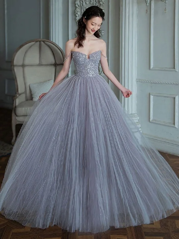 Retro Skirt Design Unique sweetheart sequin tulle long prom dress tulle evening dress,DS2001 Retro Skirt Design Unique sweetheart sequin tulle long prom dress tulle evening dress,DS2001