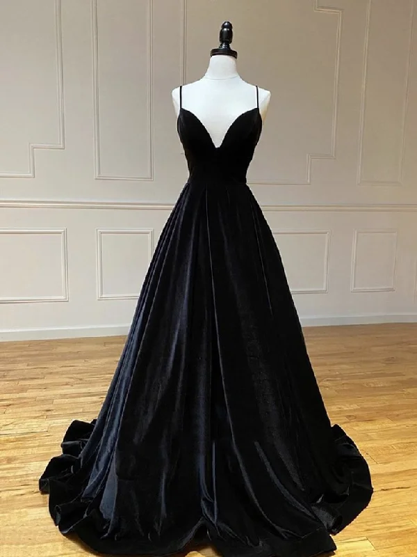 Style Design V Neck Black Velvet Long Prom Dresses, Black V Neck Long Formal Evening Graduation Dresses,DS1726 Style Design V Neck Black Velvet Long Prom Dresses, Black V Neck Long Formal Evening Graduation Dresses,DS1726