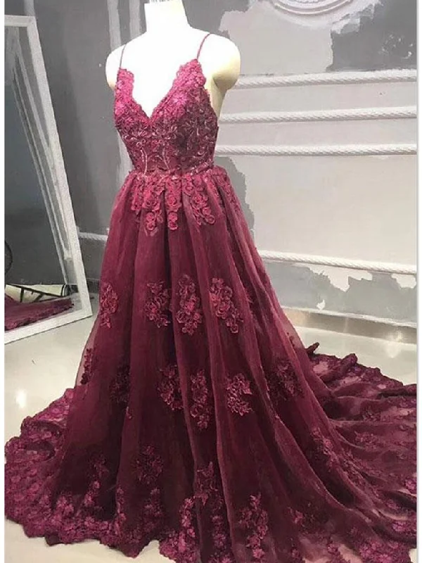 Sweet Lace Design V Neck Burgundy Backless Lace Prom Dresses, Burgundy Backless Lace Evening Dresses,DS1787 Sweet Lace Design V Neck Burgundy Backless Lace Prom Dresses, Burgundy Backless Lace Evening Dresses,DS1787