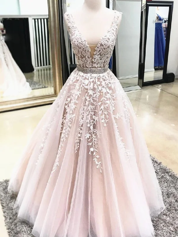 Street Vertical And Horizontal Design V Neck Champagne Lace Wedding Dresses, V Neck Champagne Lace Prom Formal Dresses Long,DS1759 Street Vertical And Horizontal Design V Neck Champagne Lace Wedding Dresses, V Neck Champagne Lace Prom Formal Dresses Long,DS1759